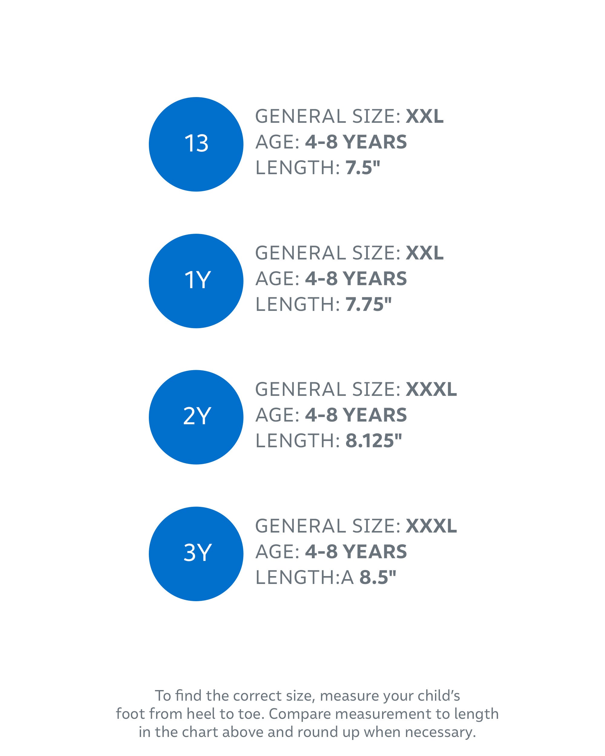 Carters shoe store size chart inches